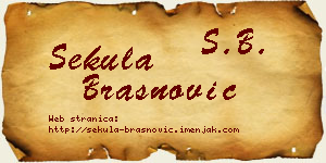 Sekula Brašnović vizit kartica